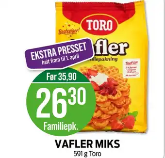 Kiwi Toro vaffelmix tilbud