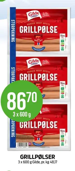 Kiwi Gilde grillpølser tilbud