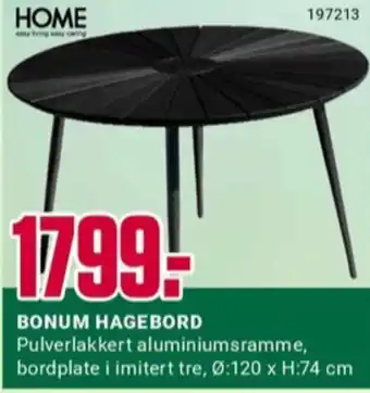 Europris Home hagebord tilbud