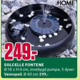 Europris Home fontene tilbud