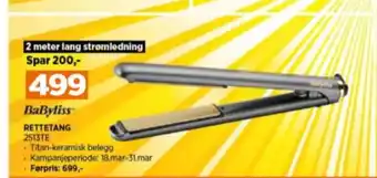 POWER Babyliss rettetang tilbud