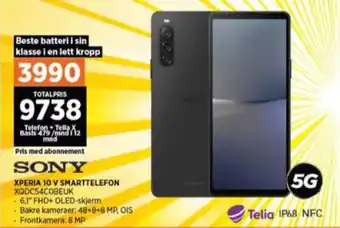 POWER Sony xperia 10 v mobiltelefon tilbud