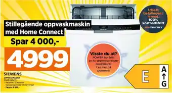 POWER Siemens oppvaskmaskin tilbud