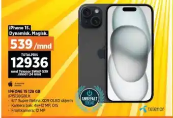 POWER Iphone 15 mobiltelefon tilbud