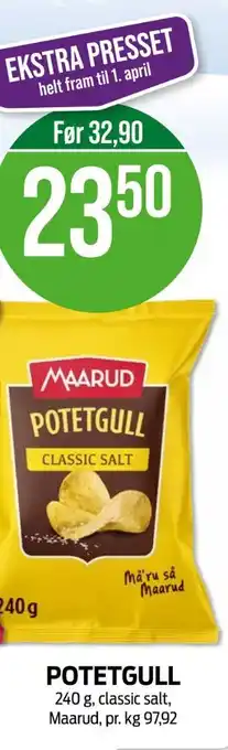 Kiwi Maarud potetgull classic salt tilbud