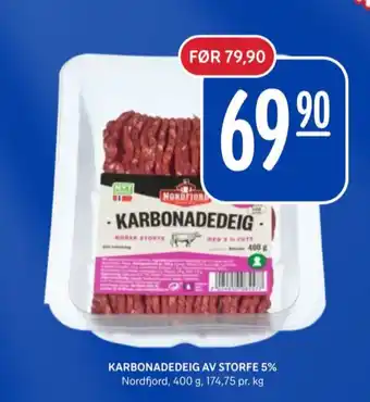 Rema 1000 Nordfjord karbonadedeig tilbud