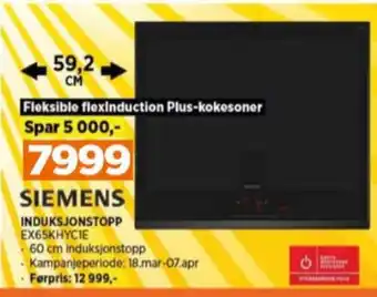 POWER Siemens induksjonsplate tilbud