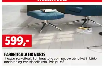 Bauhaus PARKETTGULV EIK NUBES tilbud