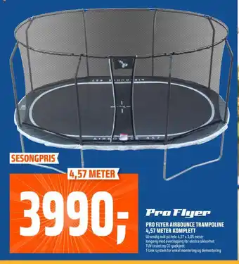 Coop Obs PRO FLYER AIRBOUNCE TRAMPOLINE 4,57 METER KOMPLETT tilbud