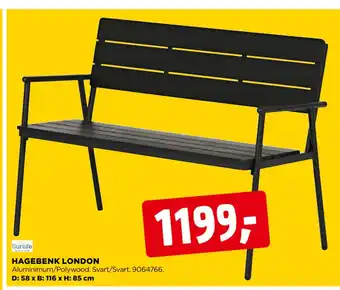 jem & fix HAGEBENK LONDON tilbud