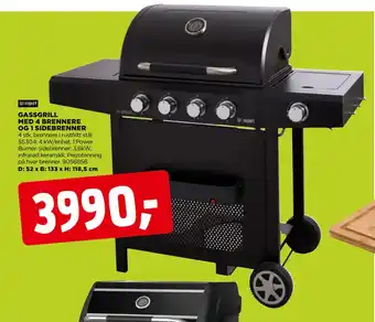 jem & fix GASSGRILL MED 4 BRENNERE OG 1. SIDEBRENNER tilbud
