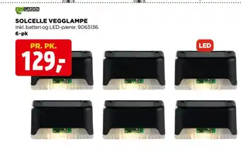 jem & fix SOLCELLE VEGGLAMPE tilbud