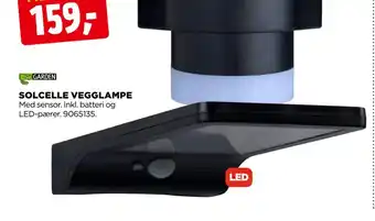 jem & fix SOLCELLE VEGGLAMPE tilbud