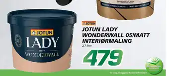 Coop Byggmix JOTUN LADY WONDERWALL 05/MATT INTERIØRMALING tilbud