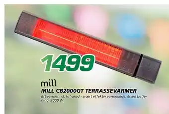 Coop Byggmix MILL CB2000GT TERRASSEVARMER tilbud