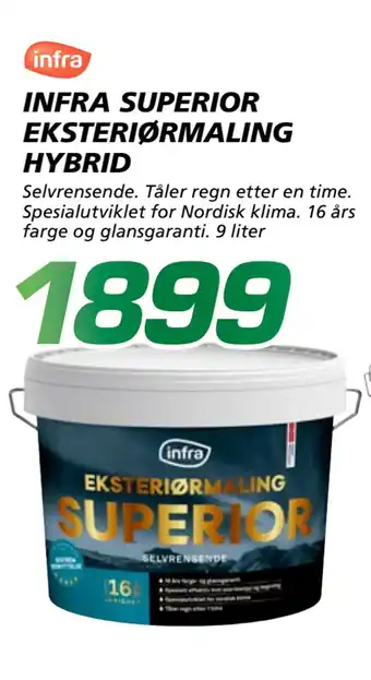Coop Byggmix INFRA SUPERIOR EKSTERIØRMALING HYBRID tilbud