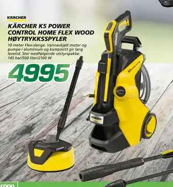 Coop Byggmix KÄRCHER K5 POWER CONTROL HOME FLEX WOOD HØYTRYKKSSPYLER tilbud