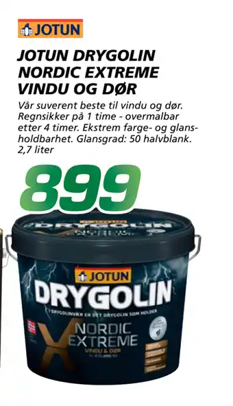 Coop Byggmix JOTUN DRYGOLIN NORDIC EXTREME VINDU OG DØR tilbud