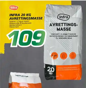 Coop Byggmix INFRA 20 KG AVRETTINGSMASSE tilbud