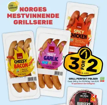Coop Marked GRILL PERFEKT PØLSER tilbud