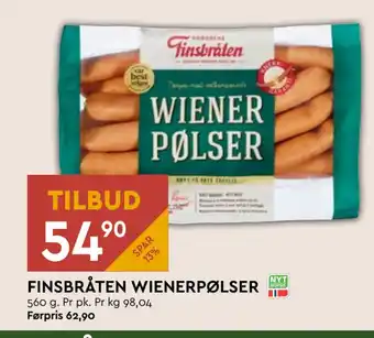 Coop Mega FINSBRÅTEN WIENERPØLSER tilbud