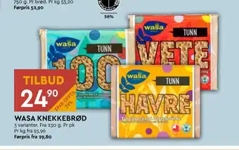 Coop Mega WASA KNEKKEBRØD tilbud