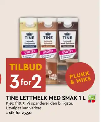 Coop Mega TINE LETTMELK MED SMAK 1 L tilbud