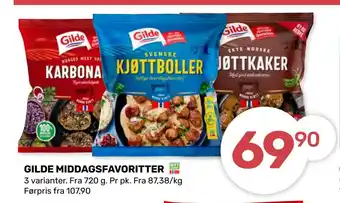 Matkroken GILDE MIDDAGSFAVORITTER tilbud