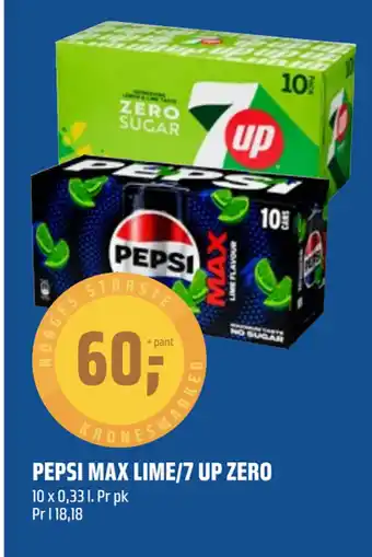 Coop Obs PEPSI MAX LIME/7 UP ZERO tilbud
