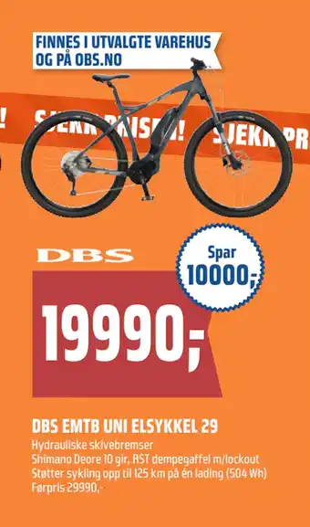 DBS EMTB UNI ELSYKKEL 29