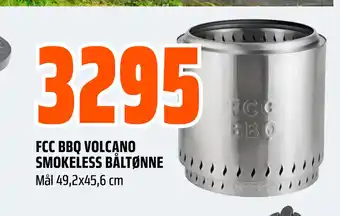 Obs Bygg FCC BBQ VOLCANO SMOKELESS BÅLTØNNE tilbud