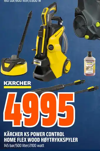 Obs Bygg KÄRCHER K5 POWER CONTROL HOME FLEX WOOD HØYTRYKKSPYLER tilbud