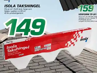 Coop Byggmix ISOLA TAKSHINGEL tilbud