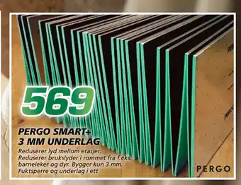 Coop Byggmix PERGO SMART+ 3 MM UNDERLAG tilbud