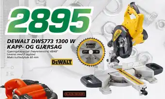 DEWALT DWS773 1300 W KAPP- OG GJÆRSAG