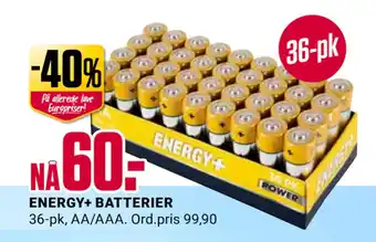 Europris ENERGY+ BATTERIER tilbud