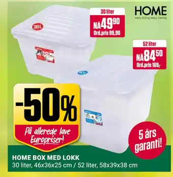 Europris HOME BOX MED LOKK tilbud