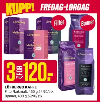 Europris LÖFBERGS KAFFE tilbud