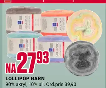 Europris LOLLIPOP GARN tilbud