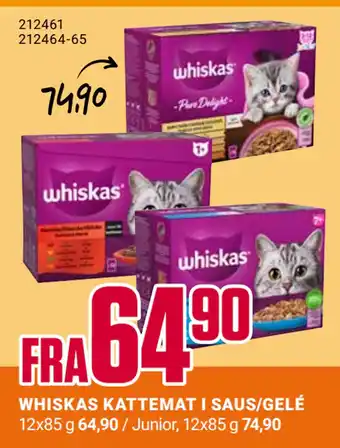 Europris WHISKAS KATTEMAT I SAUS/GELÉ tilbud