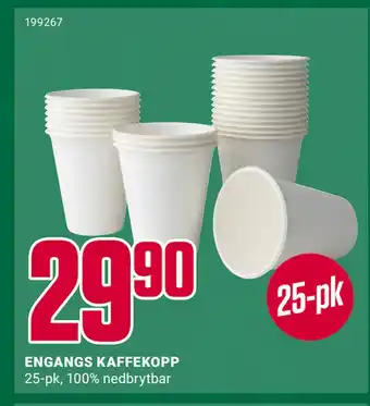 Europris ENGANGS KAFFEKOPP tilbud