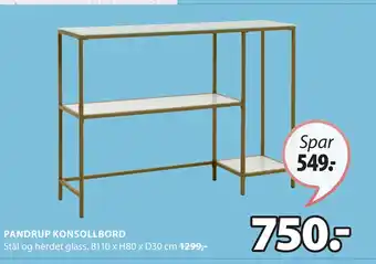 JYSK PANDRUP KONSOLLBORD tilbud