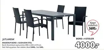 JYSK MADERUP BORD + GUDHJEM STOL tilbud