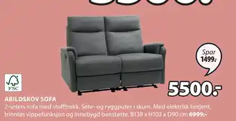 JYSK ABILDSKOV SOFA tilbud