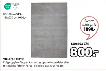 JYSK VILLEPLE TEPPE tilbud