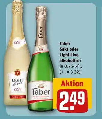 Coop Extra Faber Sekt oder Light Live alkoholfrei tilbud