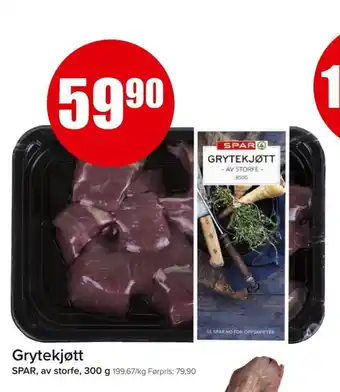 Spar Grytekjøtt tilbud
