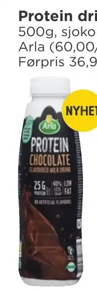 Meny Protein drikk 500g, Arla tilbud