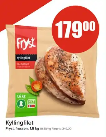 Spar Kyllingfilet Fryst, frossen, 1,6 kg tilbud