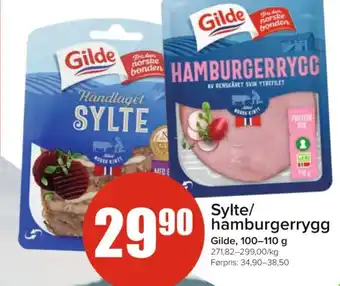 Spar Sylte/ hamburgerrygg Gilde tilbud